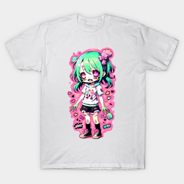 Cute Chibi Zombie T-Shirt by DeathAnarchy